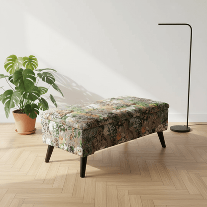 Statement Designer Storage Bench – UK Handmade Abstract Art Seating & Blanket Box - ISTOOLS