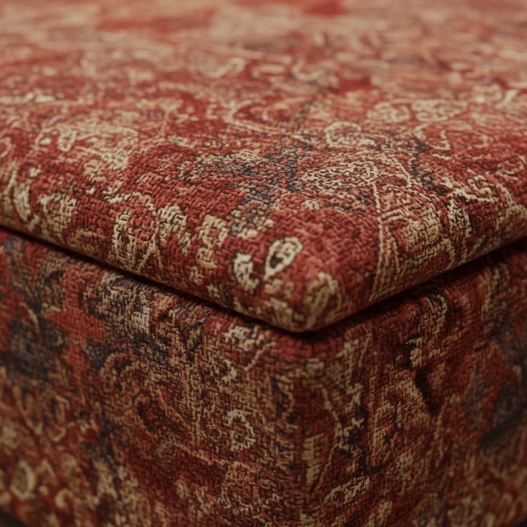 Statement Living Room Pouffe Upholstered Coffee Table with Storage | istools UK - ISTOOLS