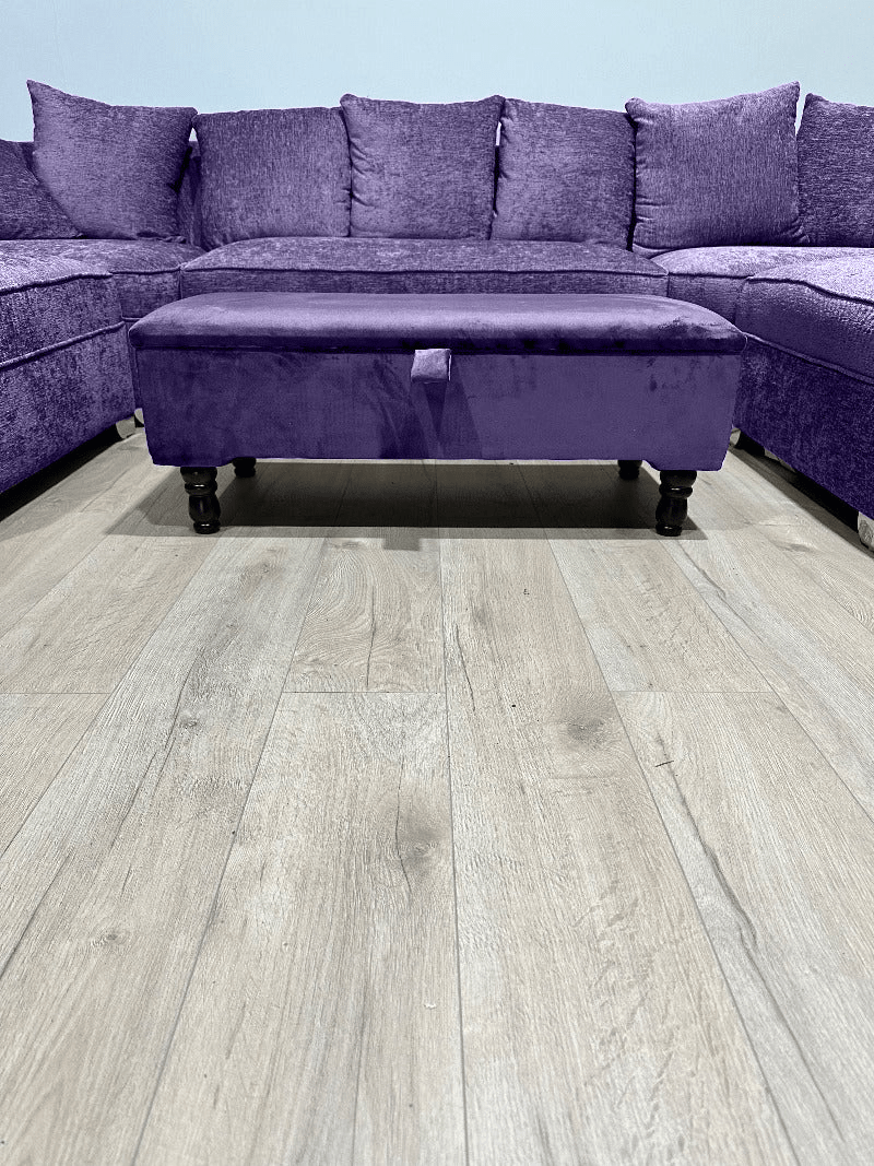 Storage Ottoman Coffee Table Bench UK – Velvet Upholstered Hidden Storage & Extra Seating - ISTOOLS