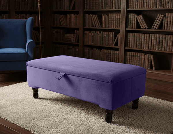 Storage Ottoman Coffee Table Bench UK – Velvet Upholstered Hidden Storage & Extra Seating - ISTOOLS