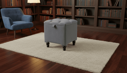 Storage Ottoman Coffee Table Bench with Hidden Storage – Velvet Multi - Functional Seating - ISTOOLS