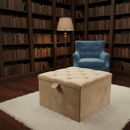 Storage Ottoman Coffee Table – Velvet Bench with Hidden Storage UK - ISTOOLS