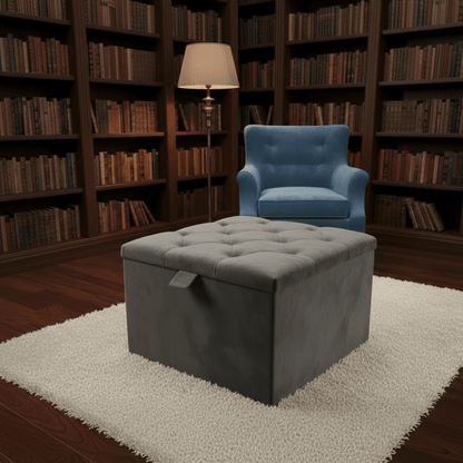 Storage Ottoman Coffee Table – Velvet Bench with Hidden Storage UK - ISTOOLS