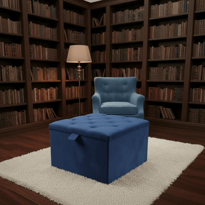 Storage Ottoman Coffee Table – Velvet Bench with Hidden Storage UK - ISTOOLS