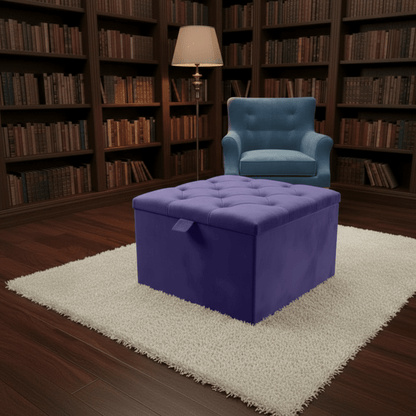 Storage Ottoman Coffee Table – Velvet Bench with Hidden Storage UK - ISTOOLS