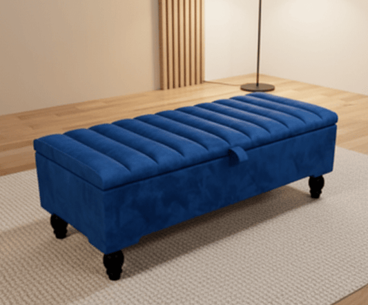 stylish blue coffee table ottoman for living room