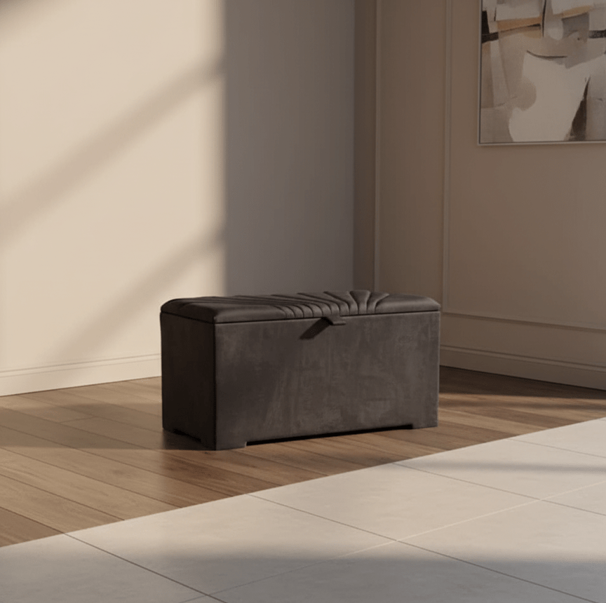 sunshine bedroom Ottoman deep bedroom storage box bench seat - ISTOOLS