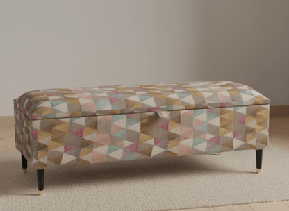 Tri Geometric pattern storage Footstool Pouffe | coffee table - ISTOOLS