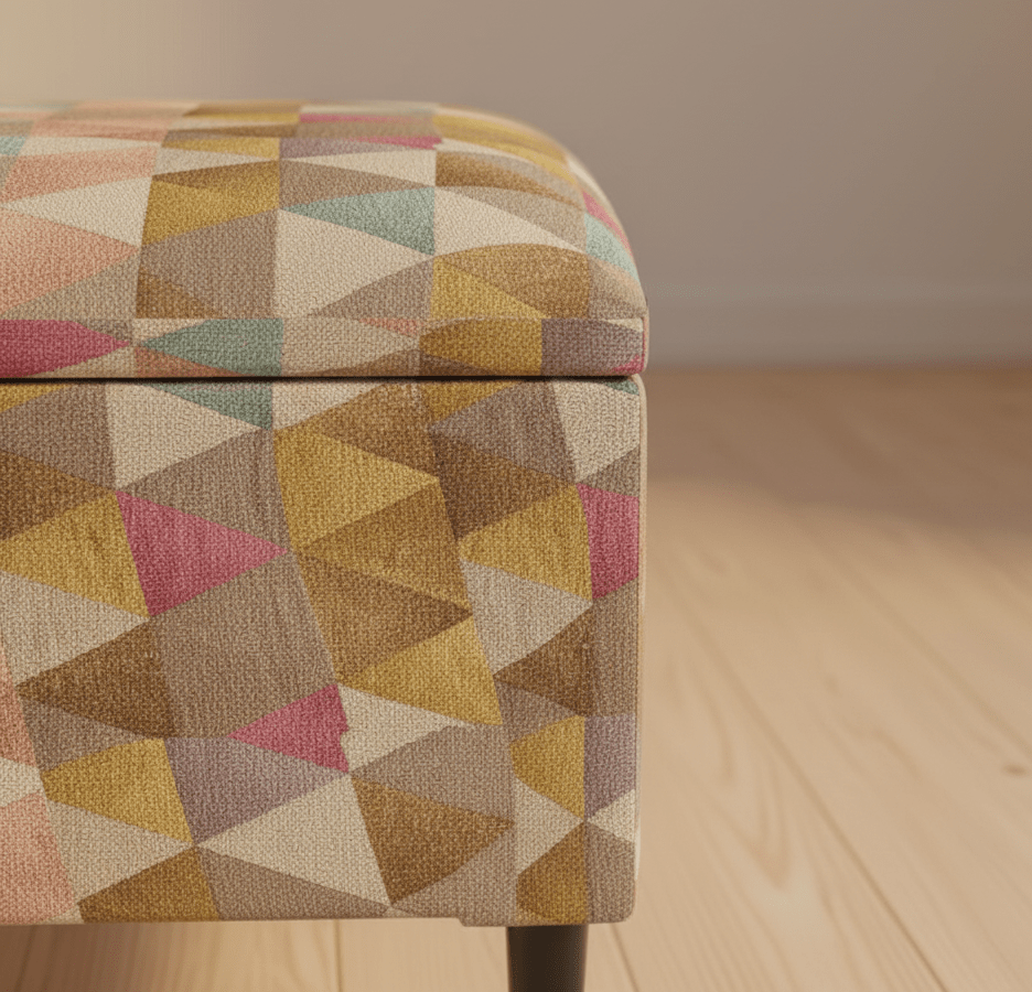 Tri Geometric pattern storage Footstool Pouffe | coffee table - ISTOOLS