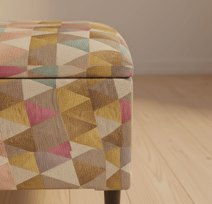 Tri Geometric pattern storage Footstool Pouffe | coffee table - ISTOOLS