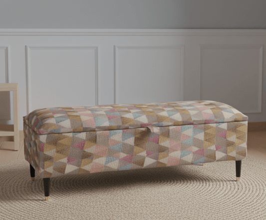 Multi-Functional Storage Footstool Pouffe with Hidden Compartment - ISTOOLS