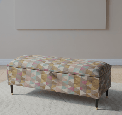 Tri Geometric pattern storage Footstool Pouffe | coffee table - ISTOOLS