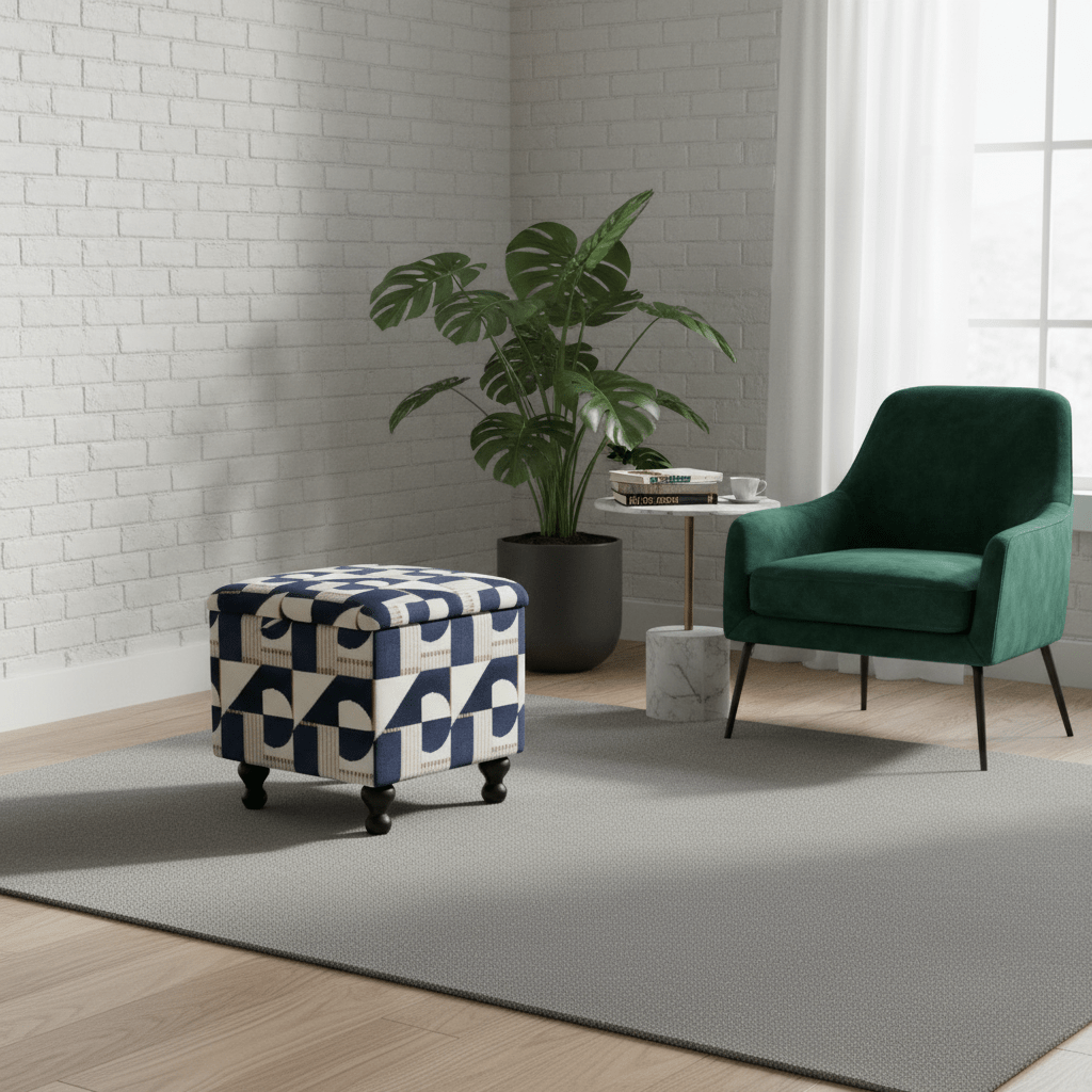 UK Handcrafted Ottoman – Bespoke Solid Wood Footstool & Storage Table - ISTOOLS