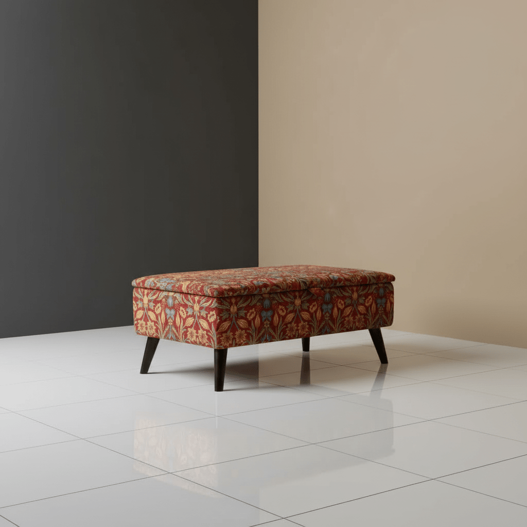 Unique Housewarming Gift Bench – Handcrafted Storage Ottoman with Custom Upholstery - ISTOOLS
