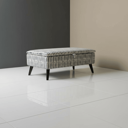 Upholstered Ottoman Storage Bench – Multi - Purpose Footstool, Seat & Coffee Table with Hidden Storage - ISTOOLS