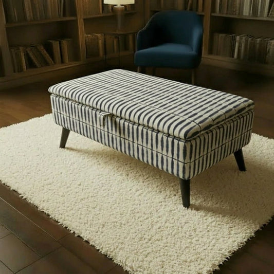 Upholstered Ottoman Storage Bench – Multi-Purpose Footstool, Seat & Coffee Table with Hidden Storage - ISTOOLS