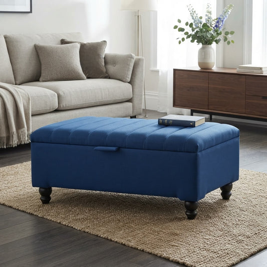 Velvet Storage Ottoman Bench – Hidden Storage Coffee Table & Footstool UK - ISTOOLS