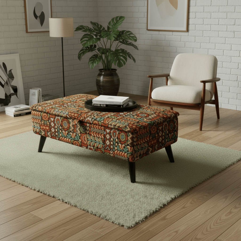 Versatile Apartment Storage Bench – Dual Purpose Handcrafted UK Ottoman | istools - ISTOOLS