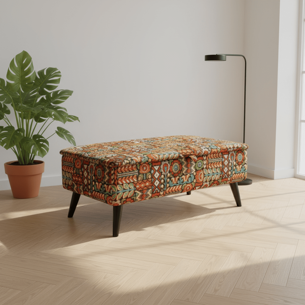 Versatile Apartment Storage Bench – Dual Purpose Handcrafted UK Ottoman | istools - ISTOOLS