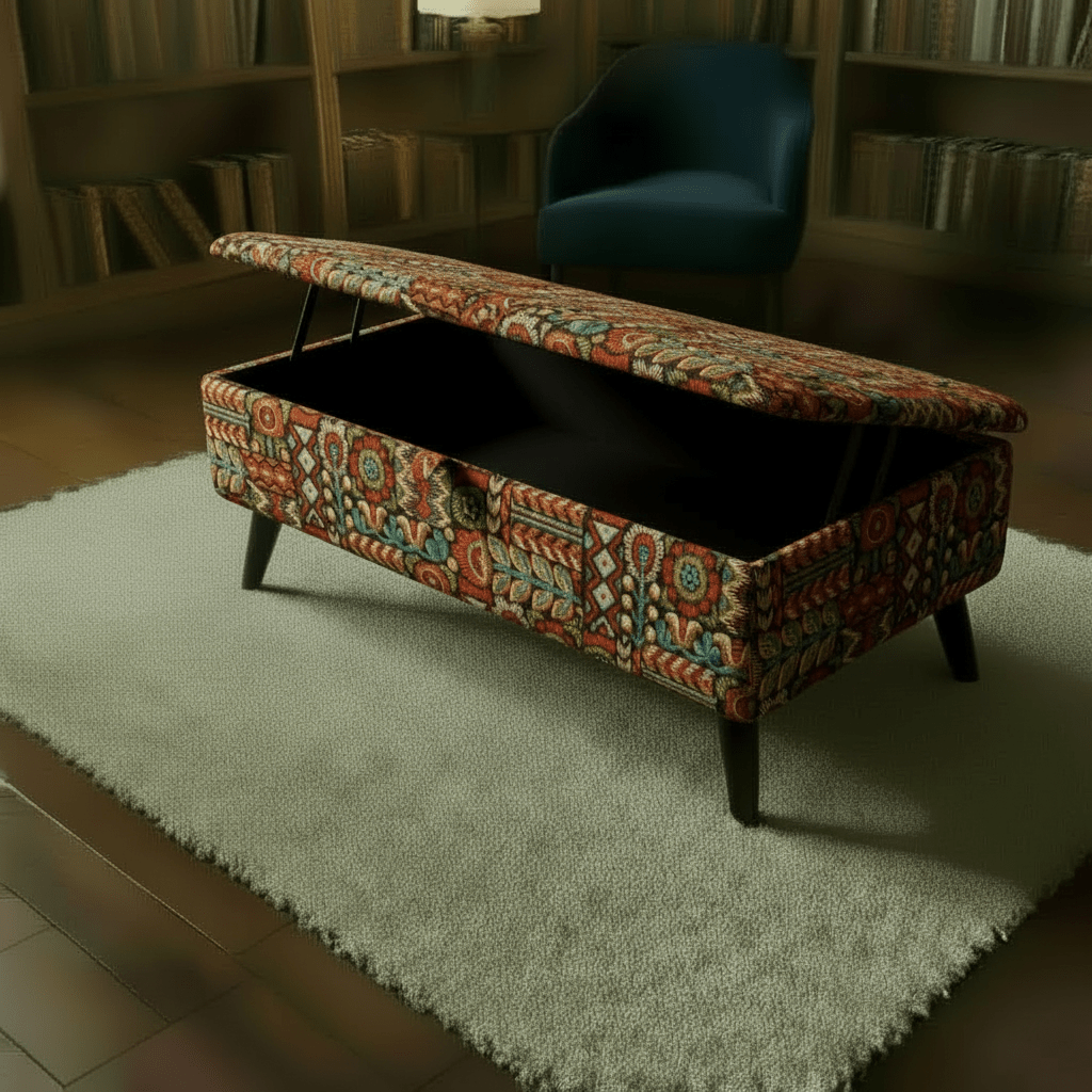 Versatile Apartment Storage Bench – Dual Purpose Handcrafted UK Ottoman | istools - ISTOOLS