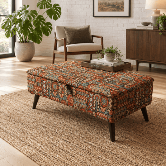 Versatile Apartment Storage Bench – Dual Purpose Handcrafted UK Ottoman | istools - ISTOOLS
