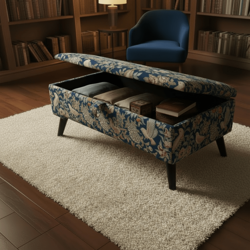 Versatile Lounge Seating Bench with Deep Storage – Multi - Purpose Footstool & Seat - ISTOOLS