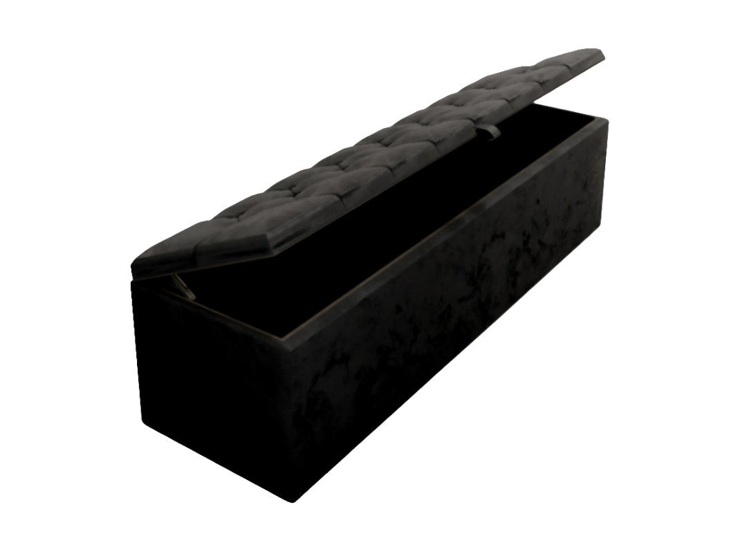 Window bay seat - Large deep storage Ottoman bench seat - chesterfield design - ISTOOLS