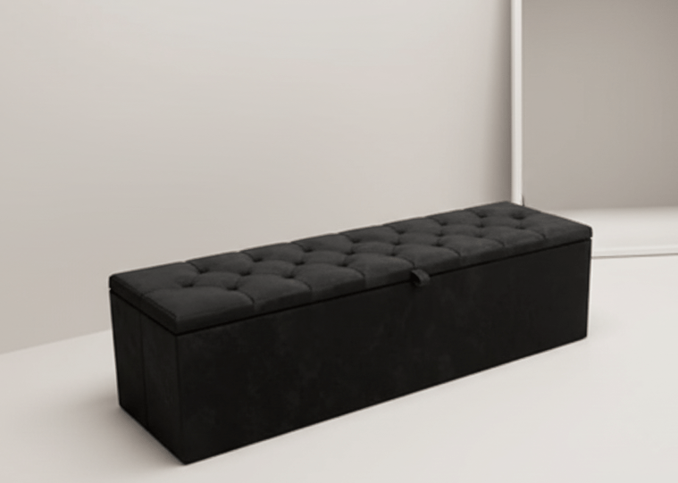 Window bay seat - Large deep storage Ottoman bench seat - chesterfield design - ISTOOLS