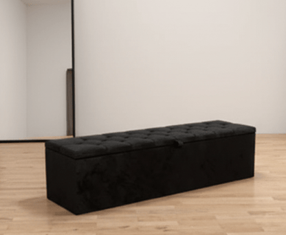 black upholstered window seat ottoman bench uk home - ISTOOLS
