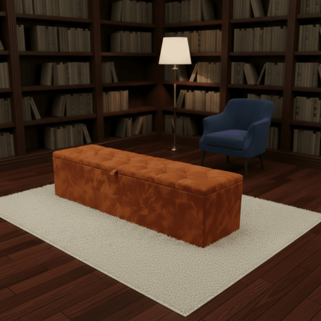 Window Bay Seat Large Ottoman Bench – Chesterfield Upholstered Window Seat (Multiple Colours Available) - ISTOOLS