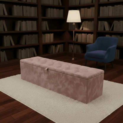 Window Bay Seat Large Ottoman Bench – Chesterfield Upholstered Window Seat (Multiple Colours Available) - ISTOOLS