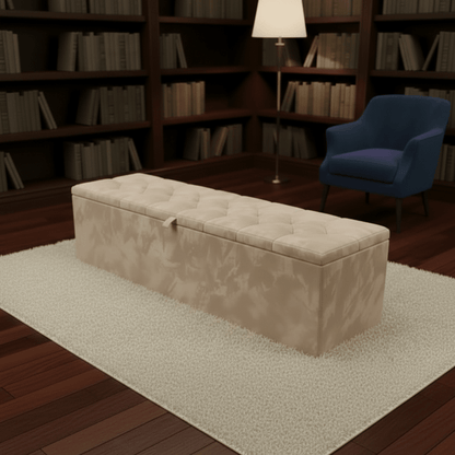 Window Bay Seat Large Ottoman Bench – Chesterfield Upholstered Window Seat (Multiple Colours Available) - ISTOOLS