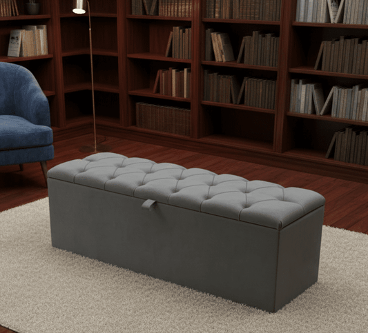 Window bay seat Large Ottoman bench seat - chesterfield design - ISTOOLS