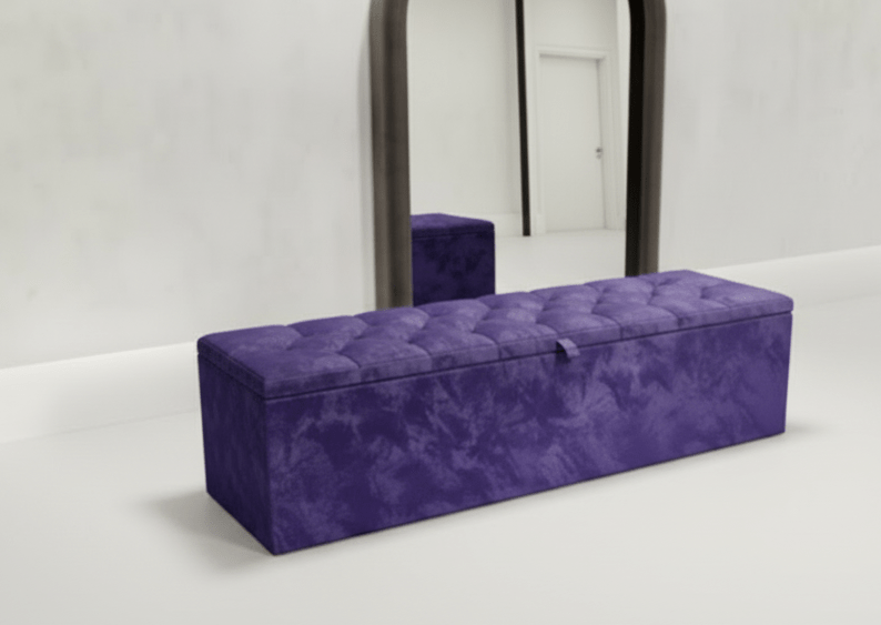 Window bay seat - Large Ottoman bench seat - chesterfield design - ISTOOLS