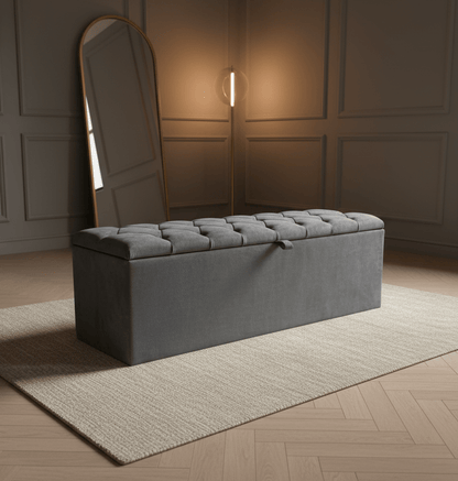 Window bay seat Large Ottoman bench seat - chesterfield design - ISTOOLS