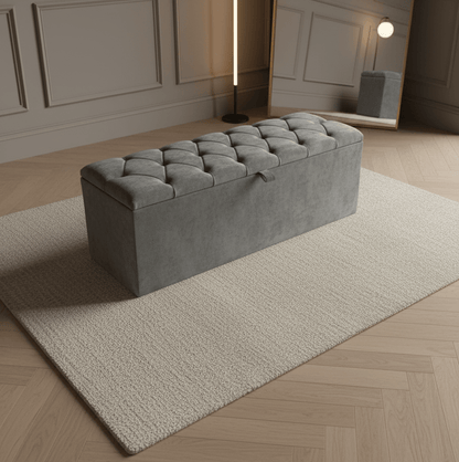 Window bay seat Large Ottoman bench seat - chesterfield design - ISTOOLS