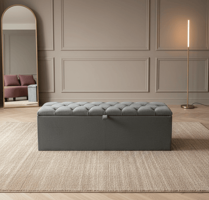 Window bay seat Large Ottoman bench seat - chesterfield design - ISTOOLS