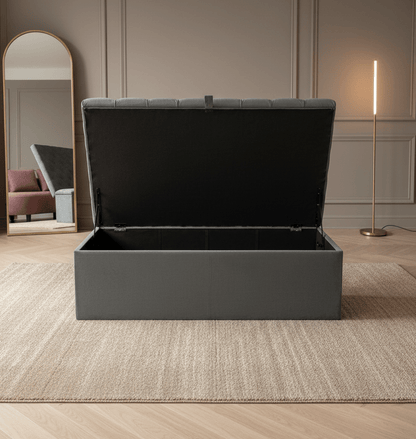 Window bay seat Large Ottoman bench seat - chesterfield design - ISTOOLS