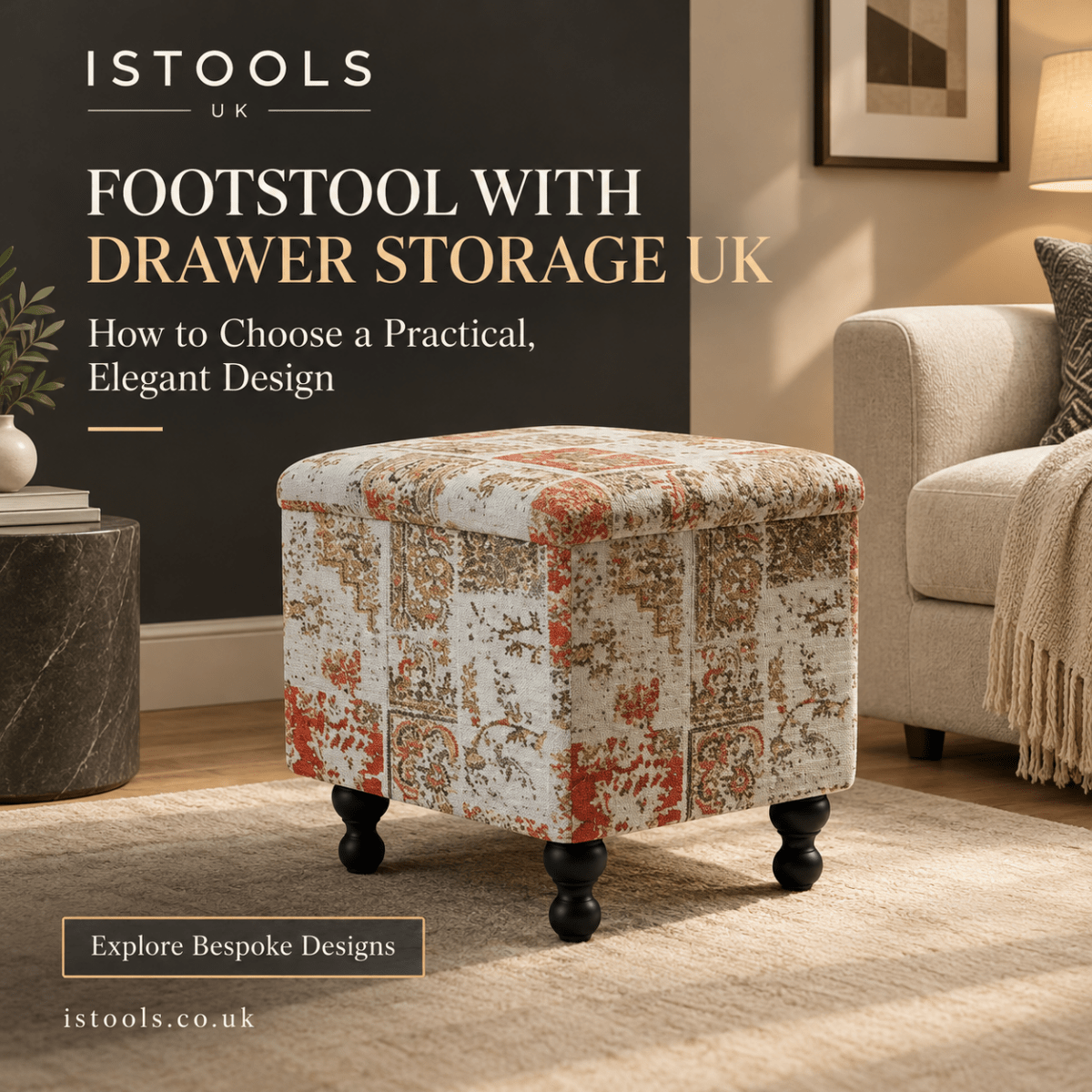X 2 made to measure plain lid storage boxes bespoke fabric - ISTOOLS