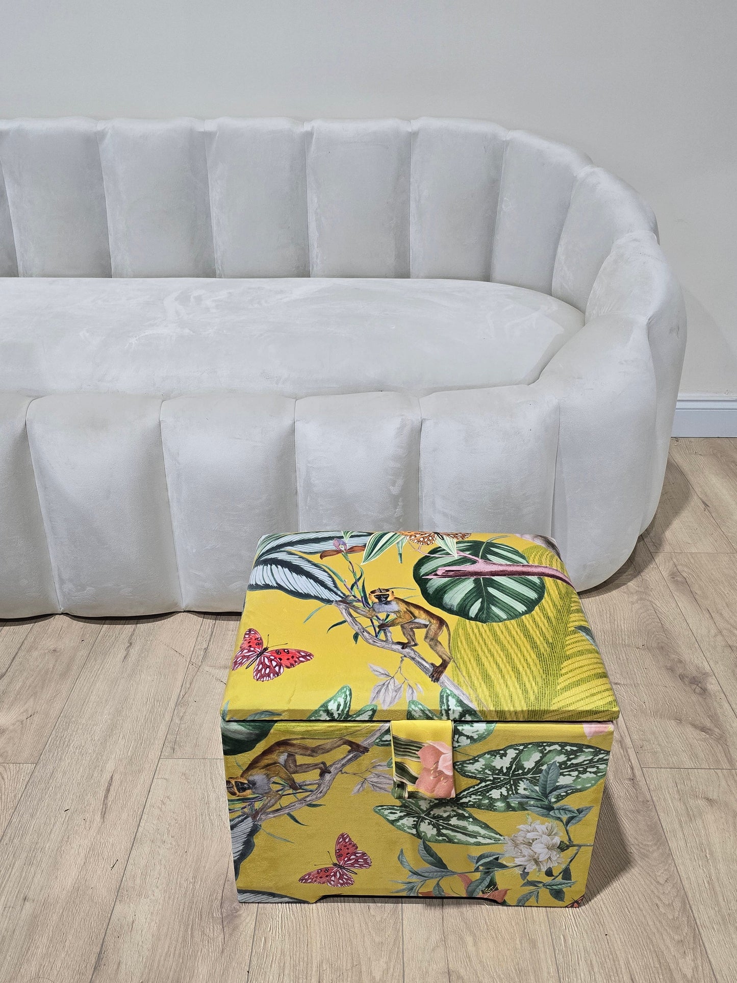 ZEN Small Plain Storage Box floral, Ottoman, deep Storage - ISTOOLS