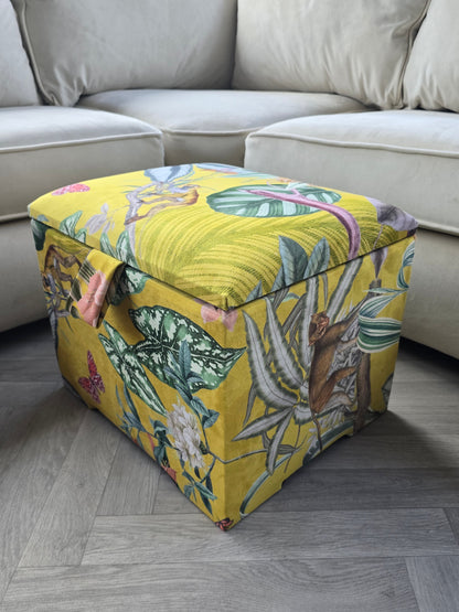 ZEN Small Plain Storage Box floral, Ottoman, deep Storage - ISTOOLS