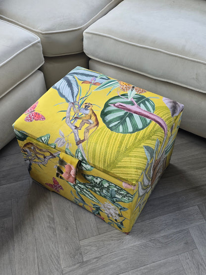 ZEN Small Plain Storage Box floral, Ottoman, deep Storage - ISTOOLS