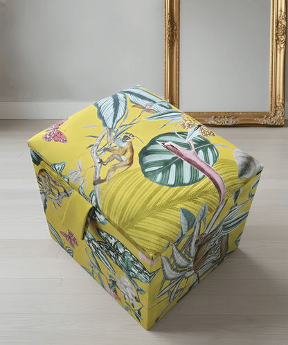 ZEN Small Plain Storage Box floral, Ottoman, deep Storage - ISTOOLS
