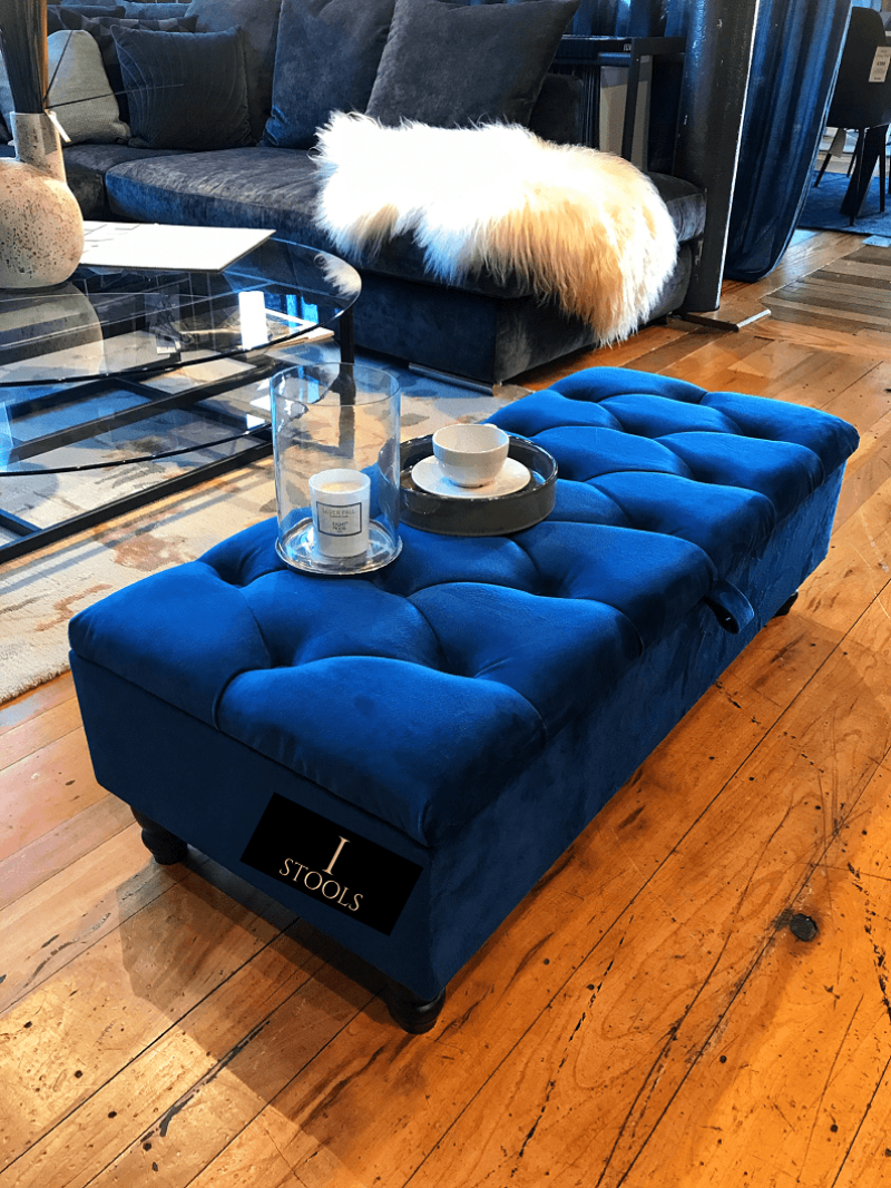 Navy blue large ottoman deals