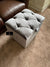 Grey Small coffee table Storage Box | Ottoman Storage Seat | Grey Ottoman Pouffe