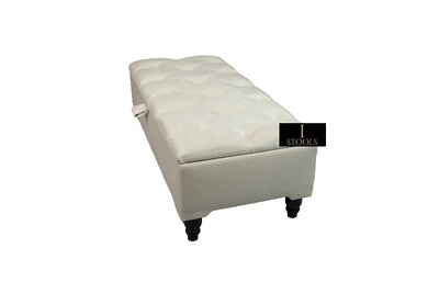 Creamy White coffee table with storage | Ottoman Storage | Bench seat