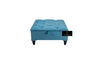 Aqua Square Coffee Table | Chesterfield Footrest | Blue Footstool Ottoman