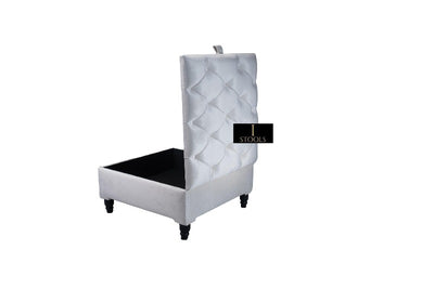 Creamy White Square coffee table | Ottoman Storage | Buttoned Chesterfield Pouffe