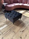 Black Square coffee table Ottoman storage | Black Pouffe Footstool