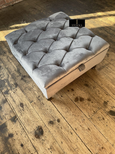Light Grey Handmade footstool